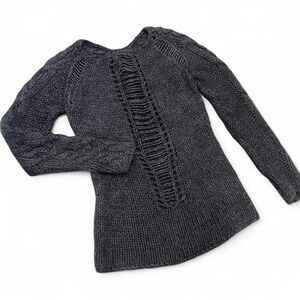 Y2K Grunge Distressed Chunky Wool Sweater